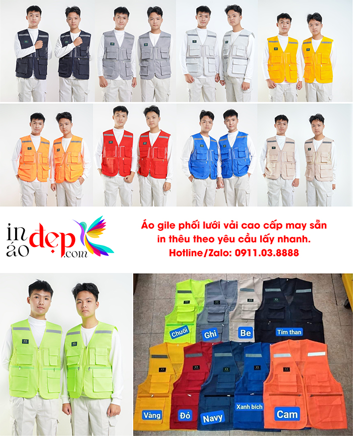 áo gile cao cấp may sẵn in theo yêu cầu lấy ngay
