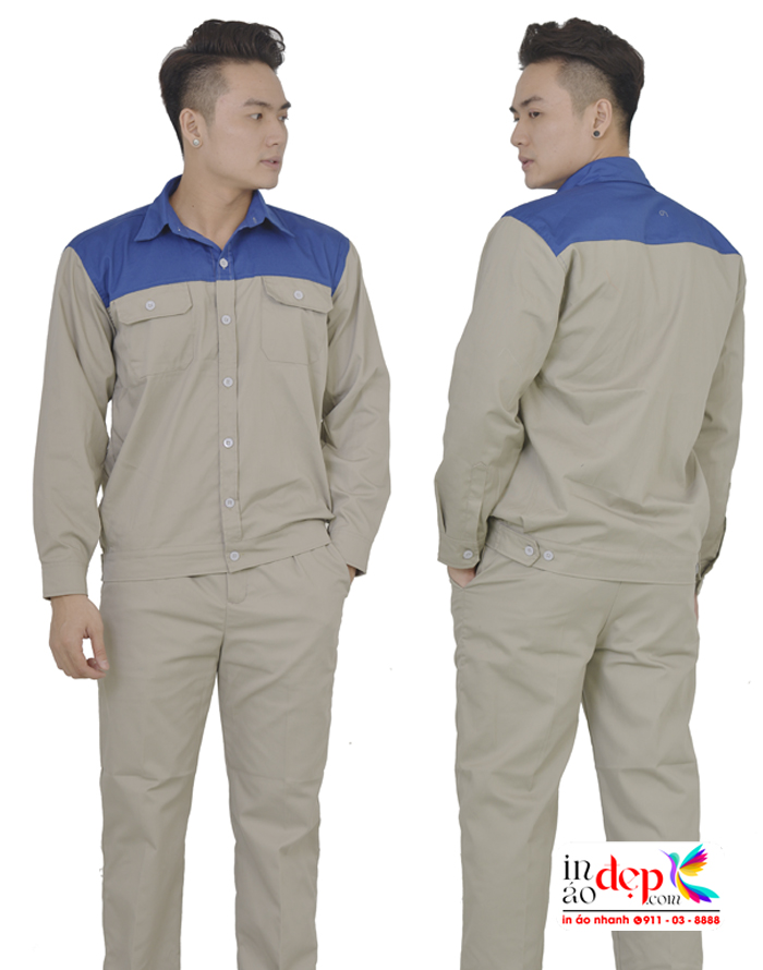 áo bảo hộ ghi phối xanh bích