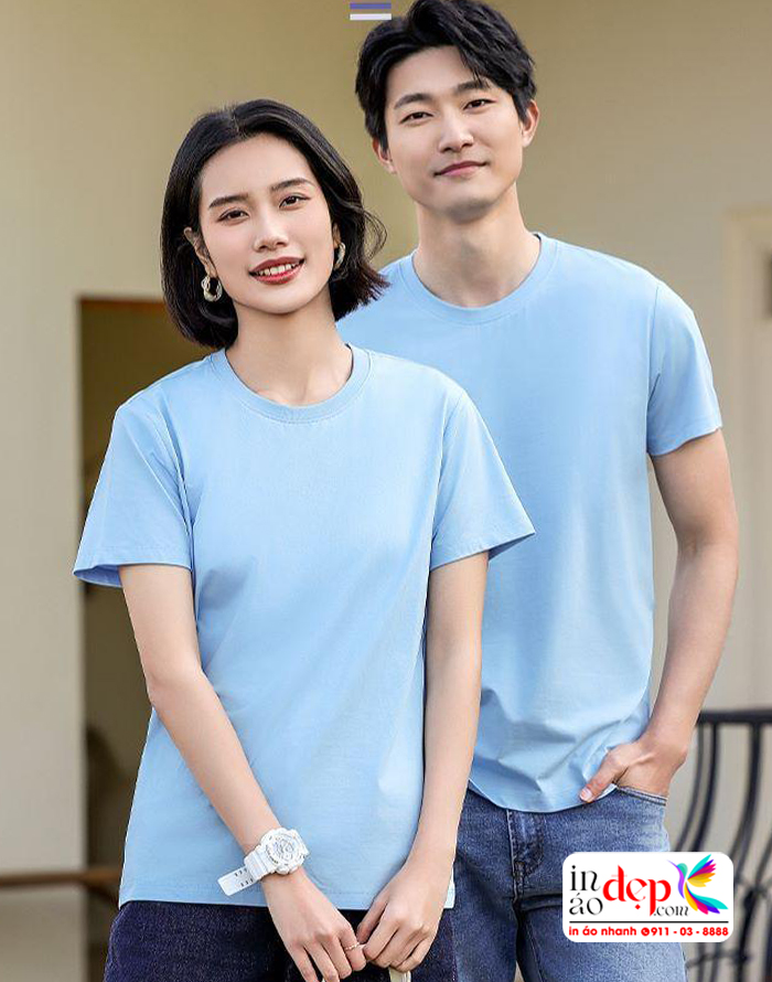 áo phông, áo thun xanh nhạt