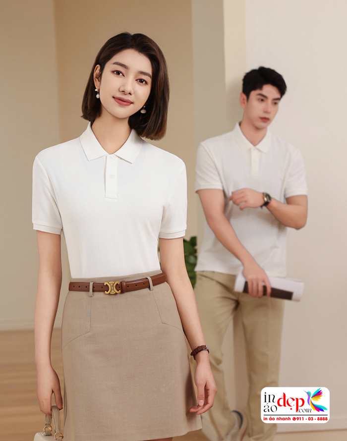 Áo polo trắng đẹp