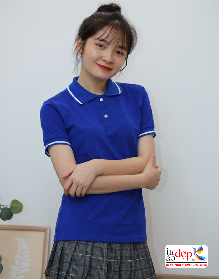 Áo polo xanh bích