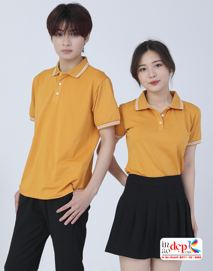 áo polo mầu cam đất