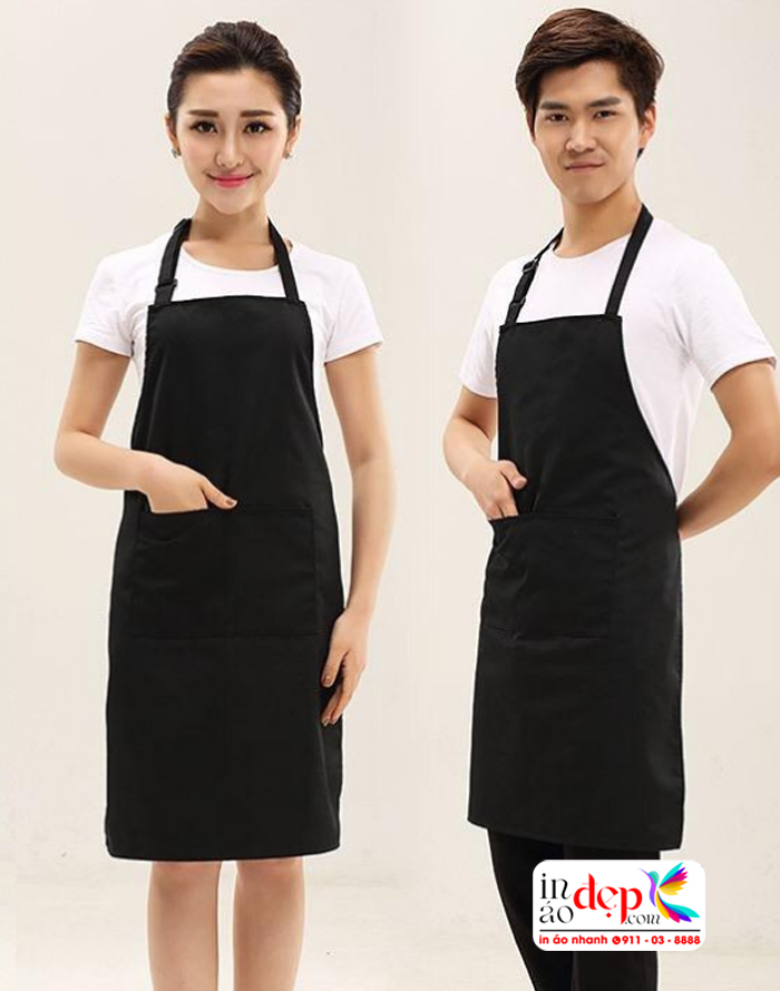 Tạo dề đen dài may sẵn in lấy ngay