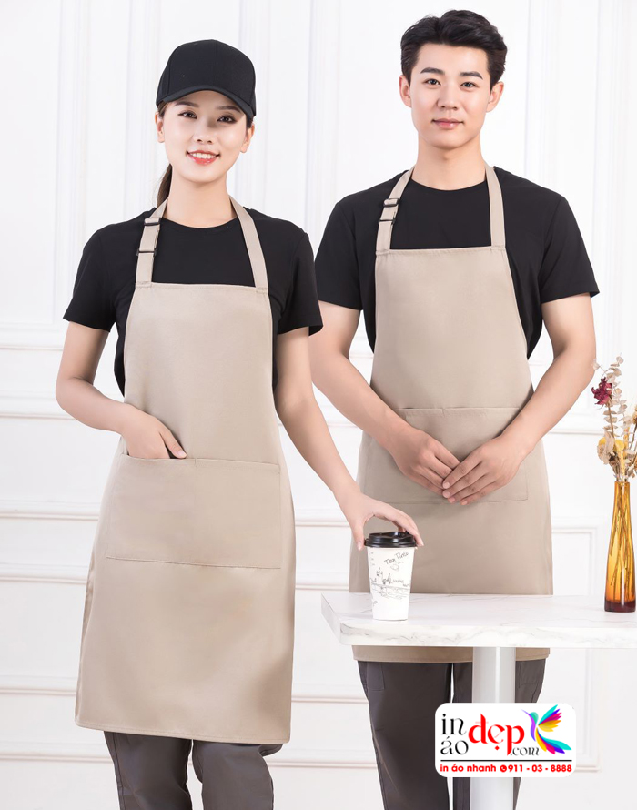 Tạp dề mầu ghi sáng