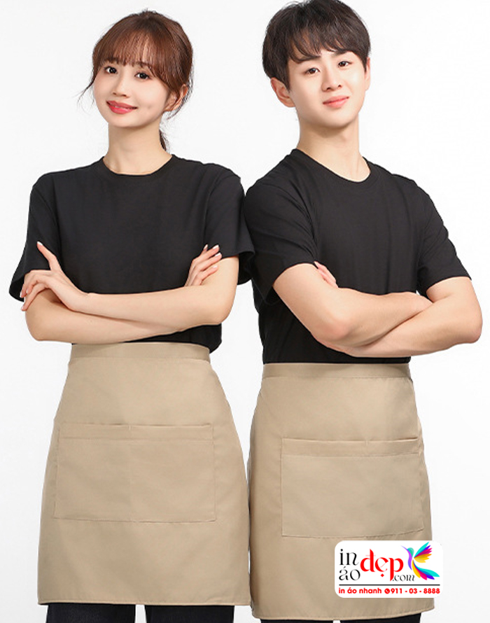 tạp dề mầu ghi sáng