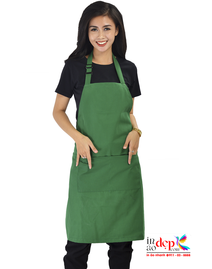 tạp dề xanh lá