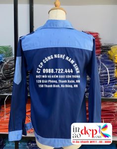 In áo bảo hộ CT CP Công nghệ Nam Sinh