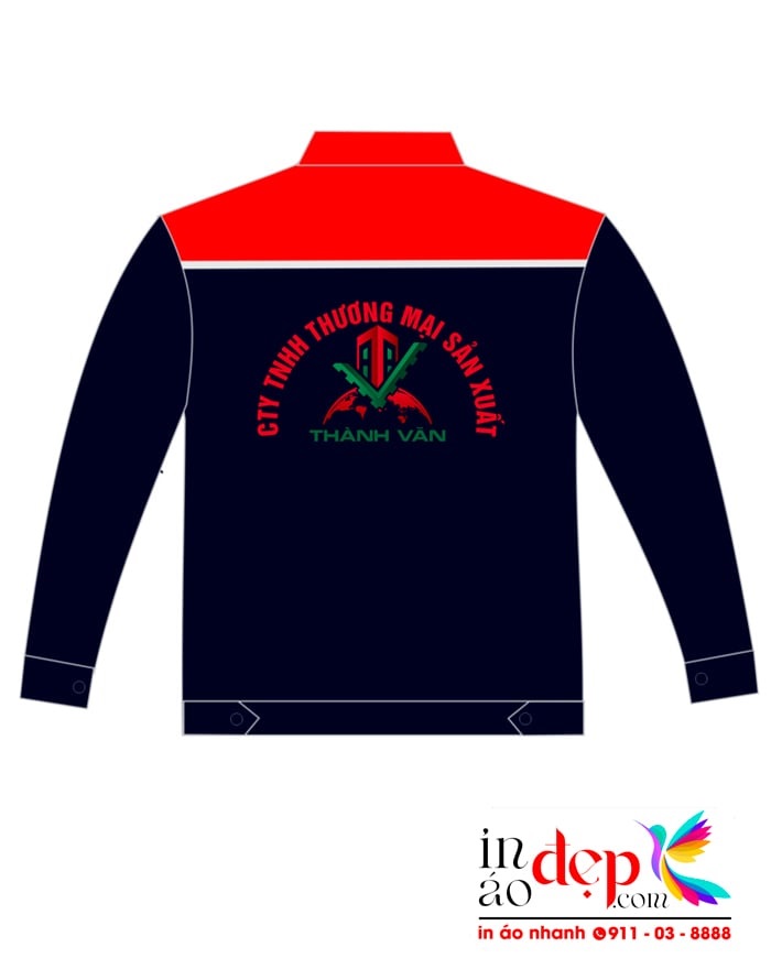 In áo bảo hộ Công ty TNHH Thương mại Sản xuất Thành Văn