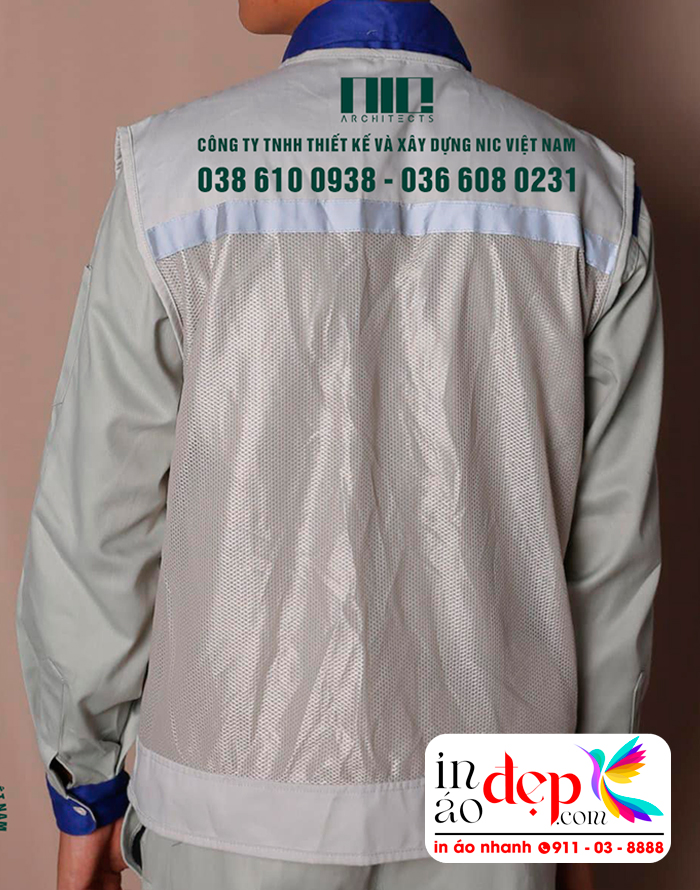 In áo gile Công ty TNHH Thiết kế và xây dựng NIC Việt Nam