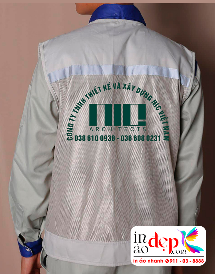 In áo gile Công ty TNHH Thiết kế và xây dựng NIC Việt Nam