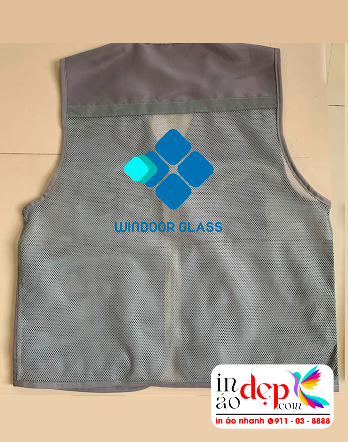 In áo gile màu nâu Công ty Windoor Glass
