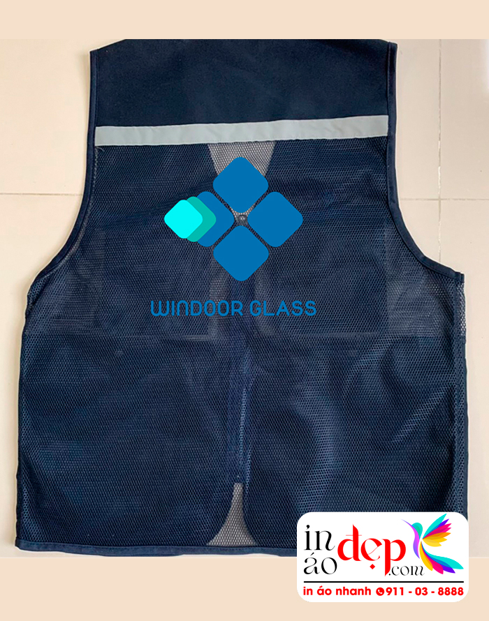 In áo gile màu tím than Công ty Windoor Glass