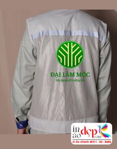 In áo gile màu xám Công ty Đại Lâm Mộc
