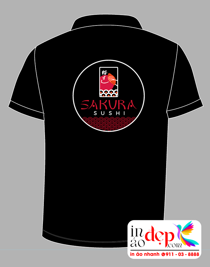 In áo phông Nhà hàng Sushi Sakura