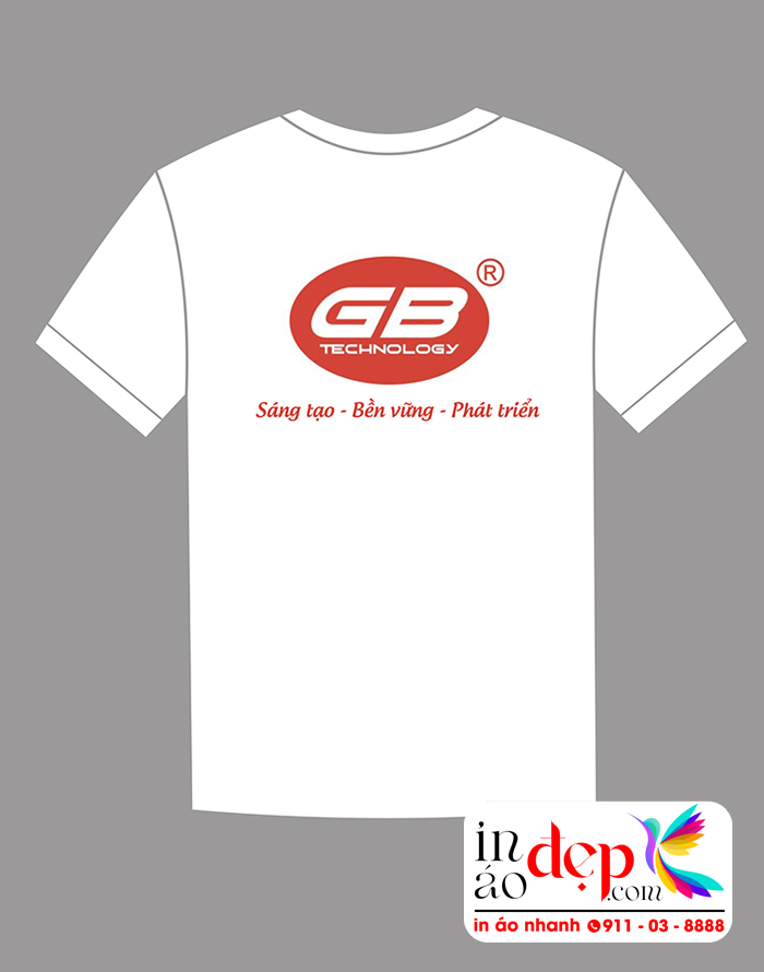 In áo phông cổ tròn Công ty GB Technology