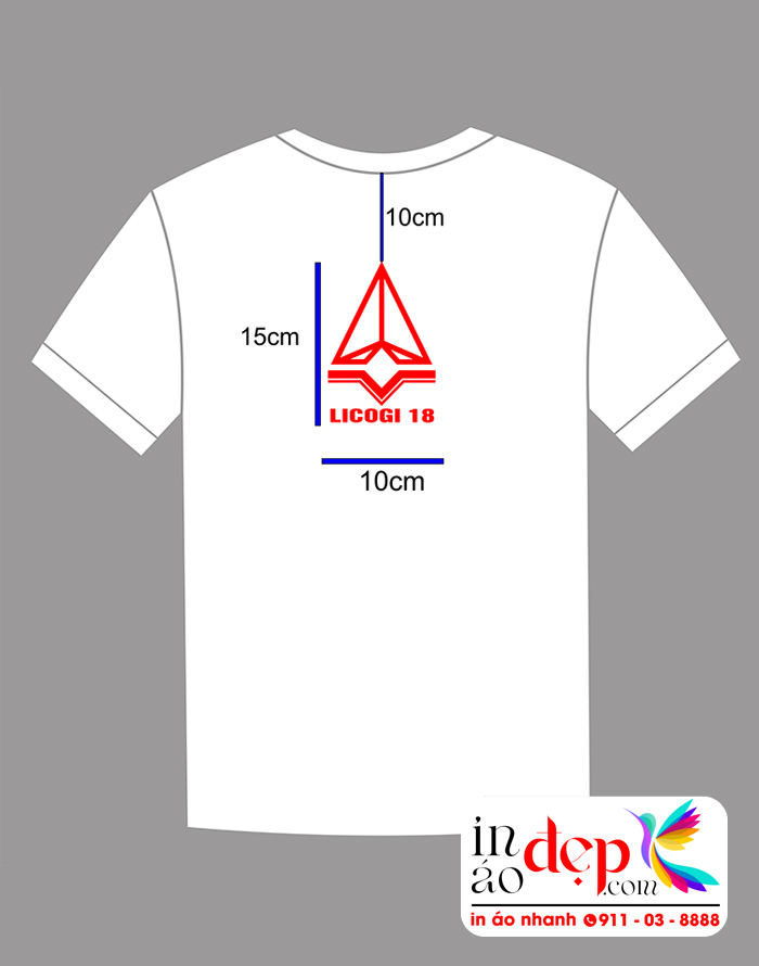 In áo phông đồng phục Licogi 18
