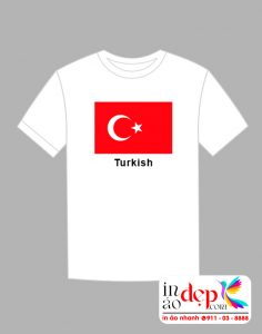 In áo phông đồng phục in cờ Turkish