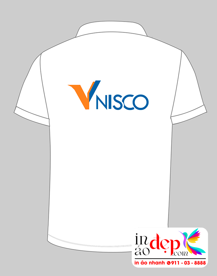 In áo phông đồng phục màu trắng Công ty VNISCO