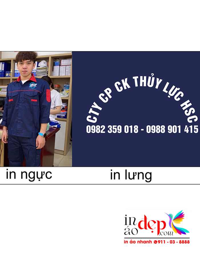 In đồng phục bảo hộ Công ty CP CK Thủy Lực HSC