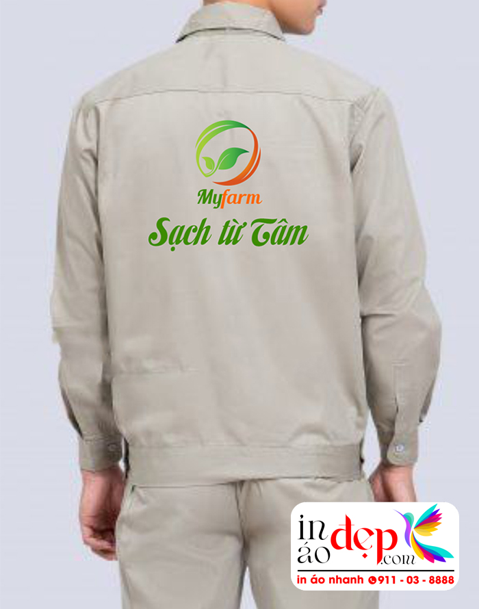 In đồng phục bảo hộ Trang trại Rau hữu cơ