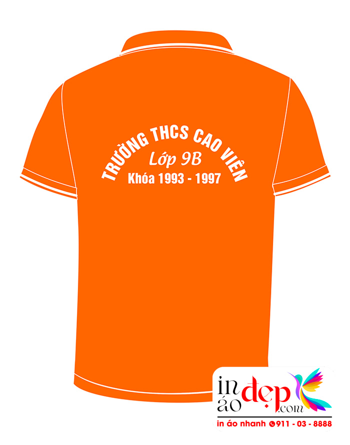 In áo Lớp 9B Trường THCS Cao Viên khóa 1993-1997
