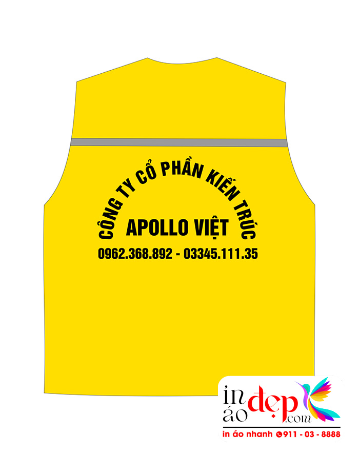 In áo gile Công ty cổ phần kiến trúc Apollo Việt