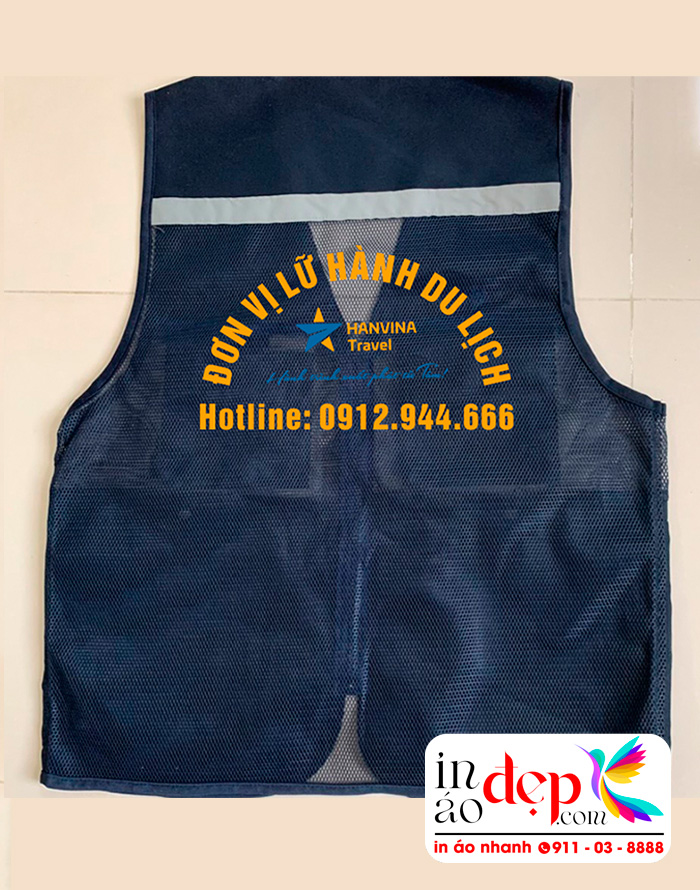 In áo gile Công ty du lịch Hanvina Travel