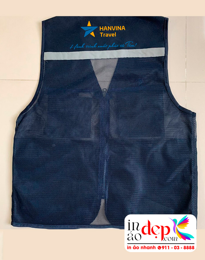 In áo gile Công ty du lịch Hanvina Travel
