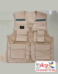 In áo gile màu be Công ty Baris Arch DX