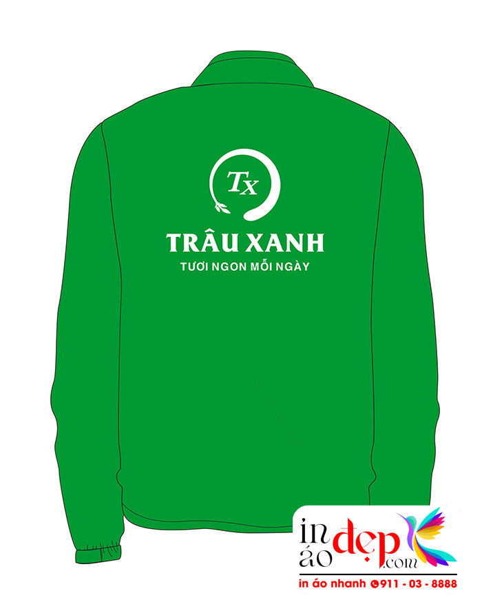 In áo khoác đồng phục Trâu Xanh