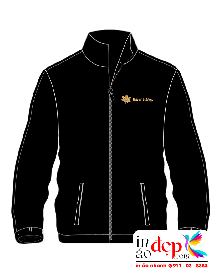 In áo khoác đồng phục màu đen Bạch Dương