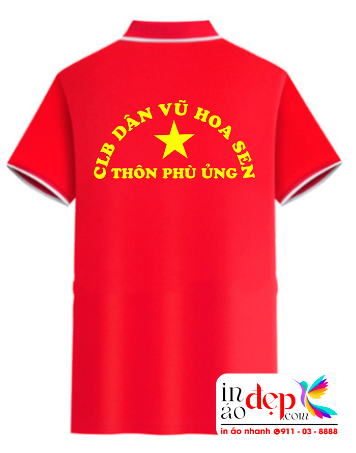 In áo phông CLB Dân vũ Hoa Sen Thông Phù Ủng