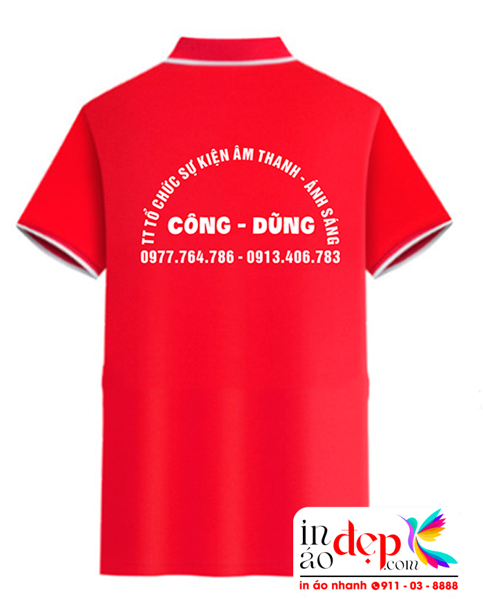 In áo phông Trung tâm tổ chức sự kiện âm thanh - ánh sáng Công Dũng