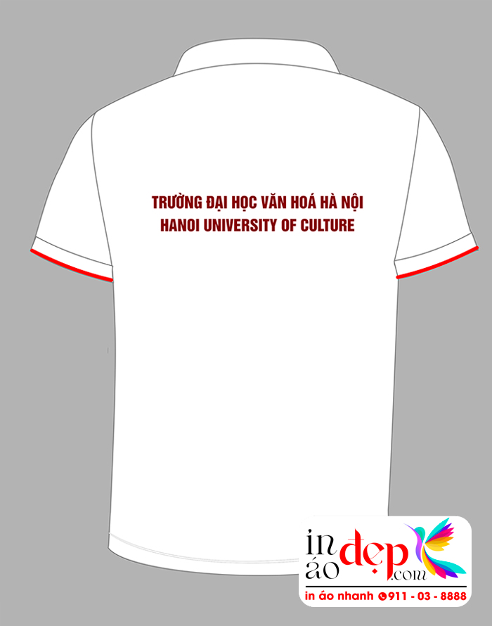 In áo phông Trường Đại học Văn hóa Hà Nội