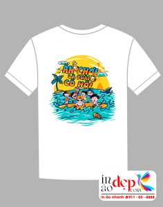 In áo phông cổ tròn Mãi bên nhau bạn nhé - Ăn chơi là phải có hội
