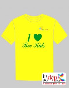 In áo phông cổ tròn Trường Mầm non Bé Ong Bee Kids