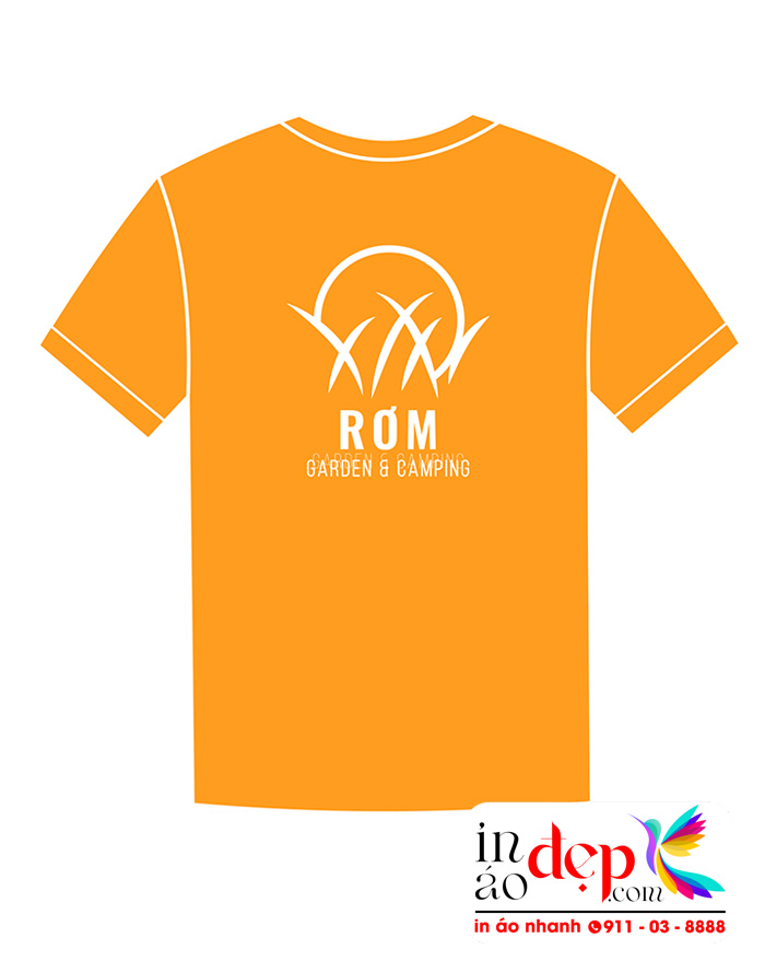 In áo phông đồng phục Rơm Garden & Camping