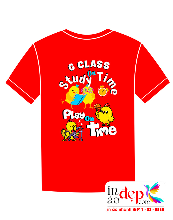 In áo phông đồng phục cổ tròn G-Class