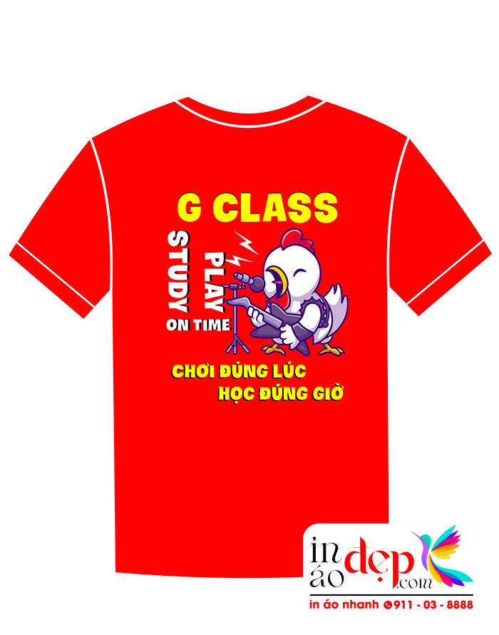 In áo phông đồng phục cổ tròn G-Class