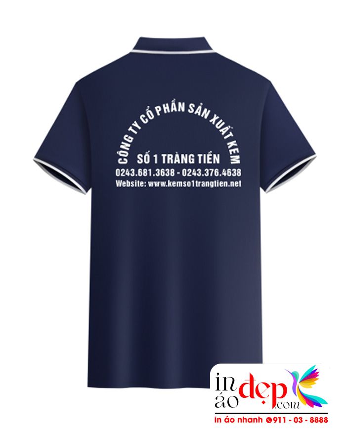 In áo phông màu tím than Công ty Cổ phần sản xuất kem Số 1 Tràng Tiền