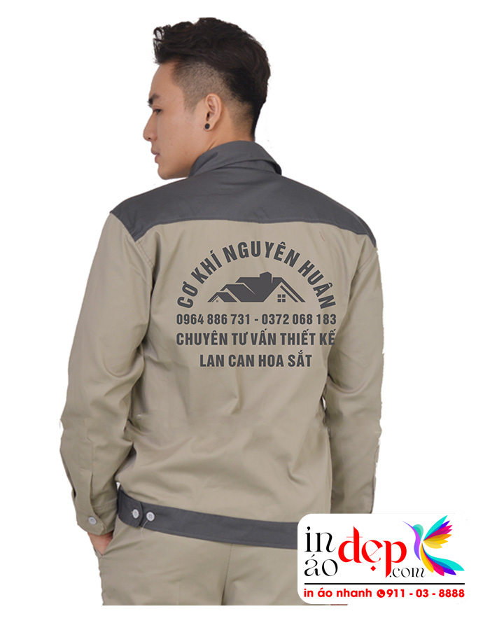 In đồng phục bảo hộ Cơ khí Nguyên Huân