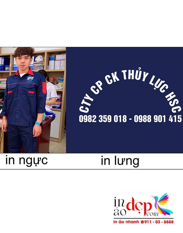 In đồng phục bảo hộ Công ty CP CK Thủy lực HSC