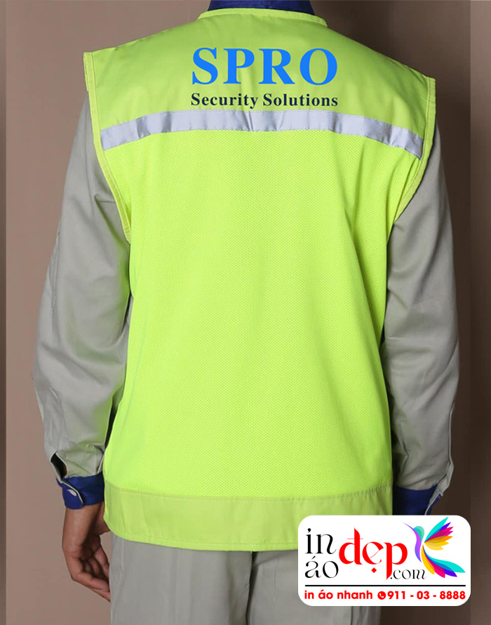 In áo gile đồng phục Công ty SPRO Security Solutions