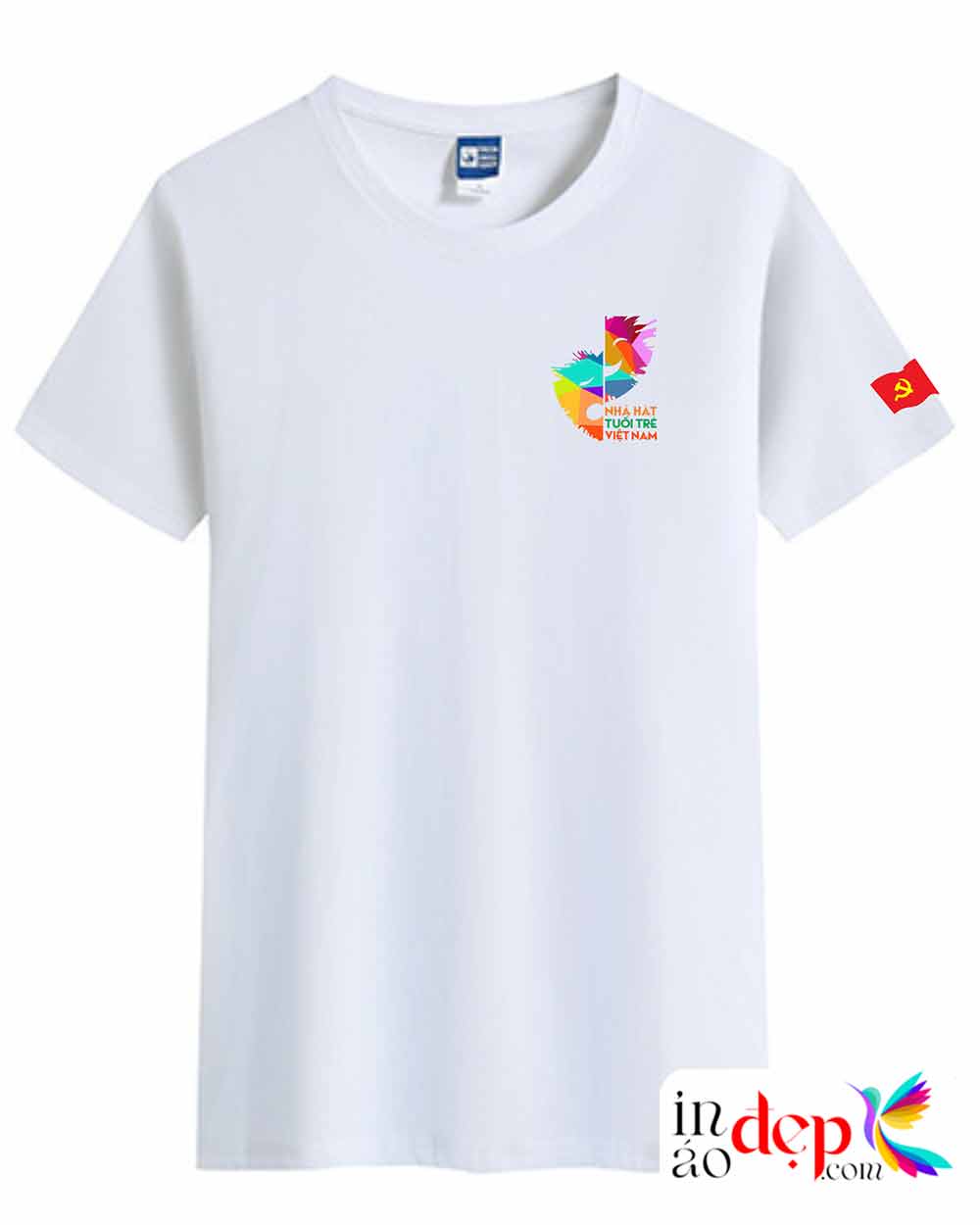 In Áo phông cổ tròn Nhà hát tuổi trẻ Việt Nam - Độc lập - Tự do - Hạnh Phúc