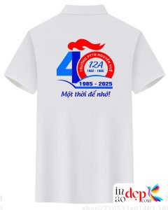 In áo Lớp 12A Trường PTTH Nguyễn Huệ niên khóa 1982-1985 kỉ niệm 40 năm Một thời để nhớ
