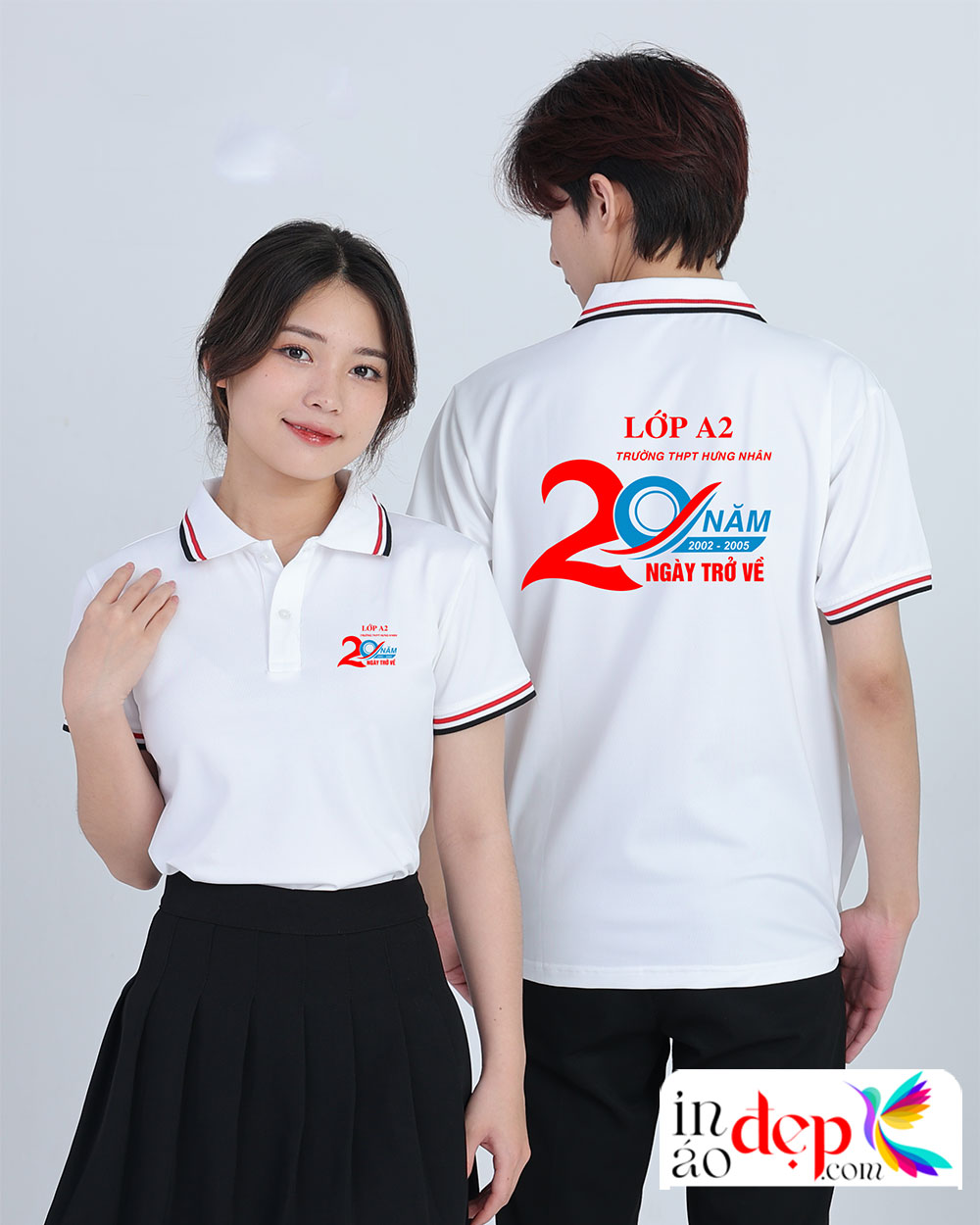In áo Lớp A2 Trường THPT Hưng Nhân niên khóa 2002-2005 - 20 năm Ngày trở về 