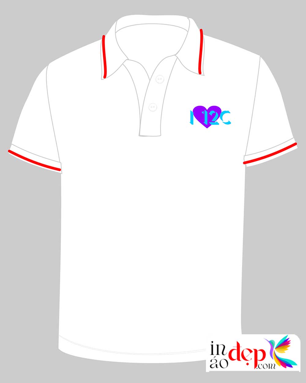 In áo Lớp 12C kỉ niệm 35 năm Ngày ra trường 1989-2024 màu trắng