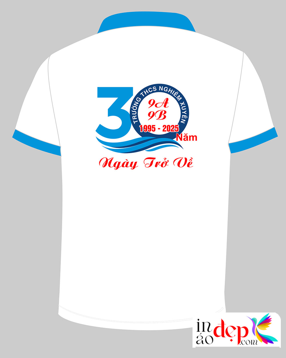 In áo Lớp 9A 9B Trường THCS Nghiêm Xuyên - 30 năm Ngày trở về
