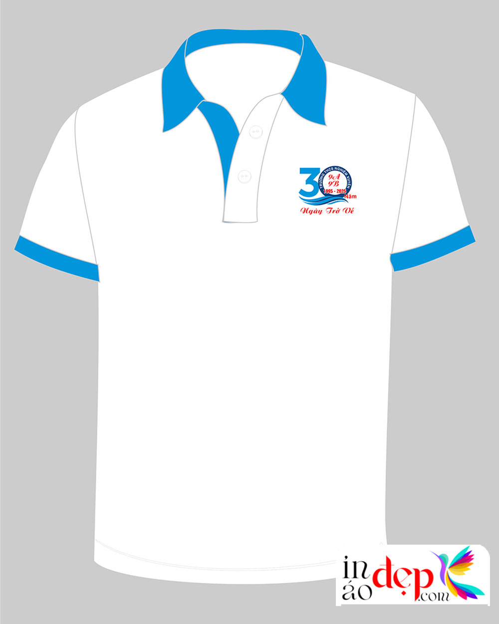 In áo Lớp 9A 9B Trường THCS Nghiêm Xuyên - 30 năm Ngày trở về