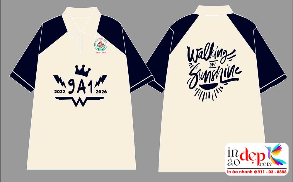 In áo Lớp 9A1 Trường THCS Phương Canh niên khóa 2022-2026